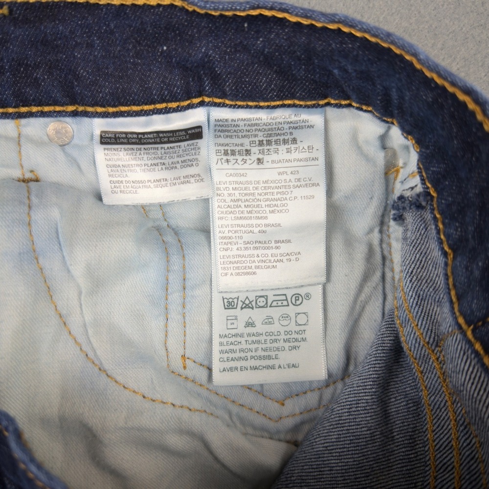 Levis 531 Athletic Slim Jeans Mens 34x32 Dark Indigo Tapered Denim Pants - Picture 9 of 10